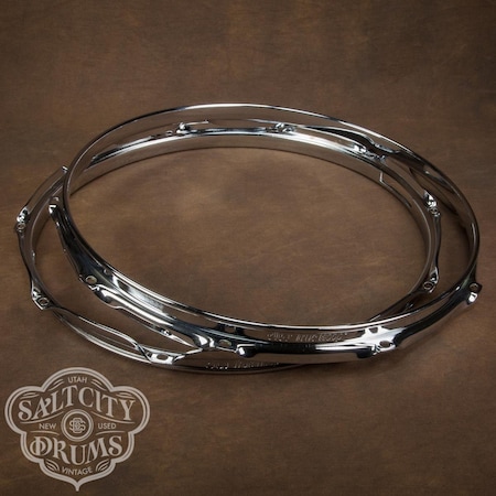 Drum Works Furniture Drum Workshop DWSMCH14CR2 Pair Of Chrome 14 & 10 Truehoops B&S; Chrome DWSMCH14CR2